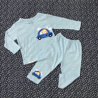 Bộ cotton mỏng cài khuy momma