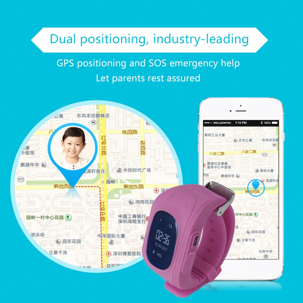 Đồng Hồ Thông Minh Màn Hình Oled Có Định Vị Gps Cho Bé