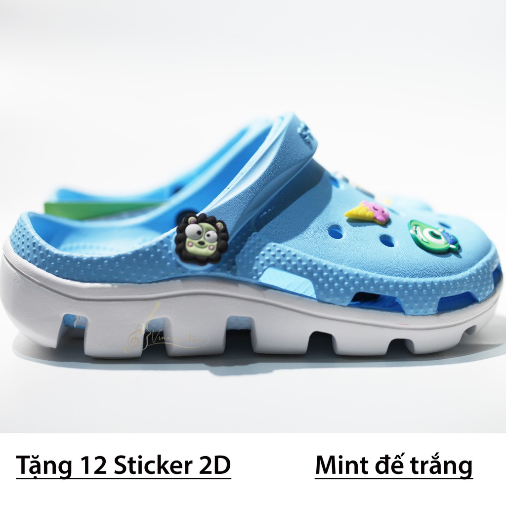 Dép sục quai ngang thể thao unisex đi mưaTặng 12 JB