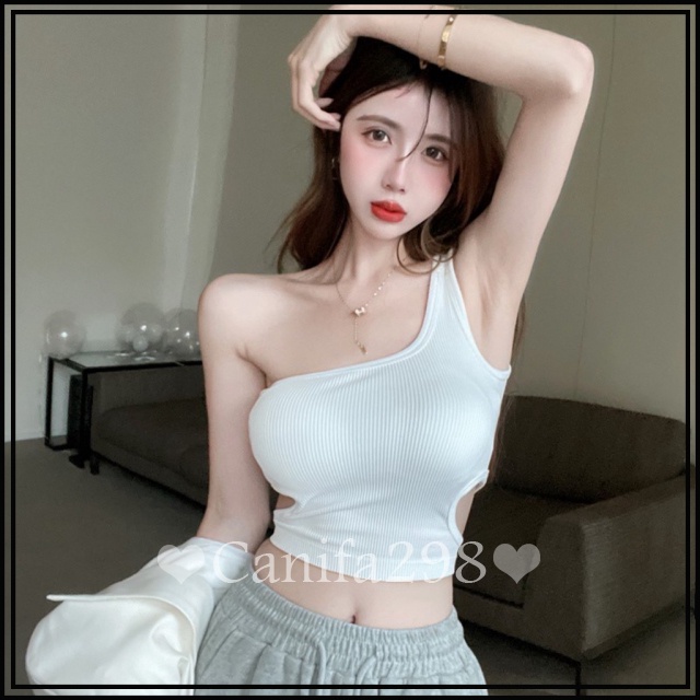 Áo bra lệch vai khoét eo có đệm ngực cá tính