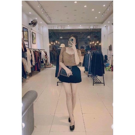 Quần Short Nữ 💖FREESHIP💖 Quần Đùi Nhung Phồng Giả Váy  2 Lớp Cao Cấp - SP27
