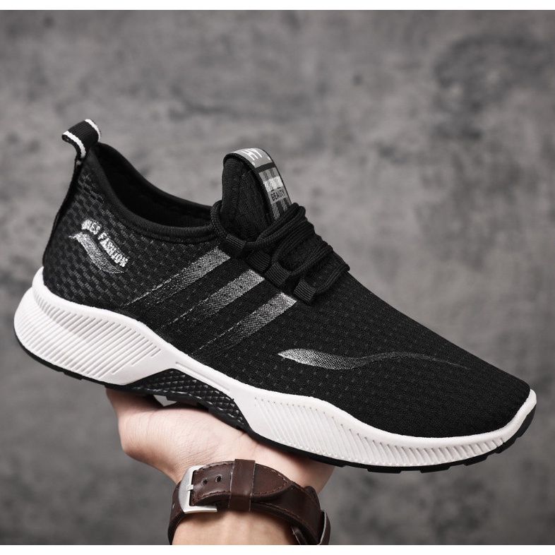 (Có 2 Màu) Giày thể thao sneaker nam Ones Fashion 3 vạch sườn thoáng khí