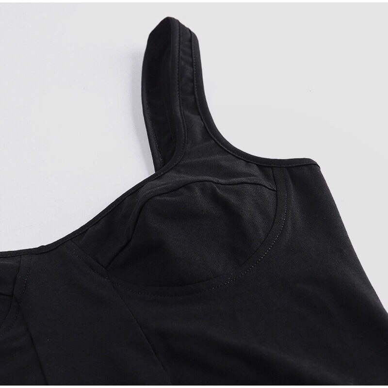 Áo bodysuit hai dây cúp ngực thun co giãn tôn dáng OUTISCLOSET | BigBuy360 - bigbuy360.vn