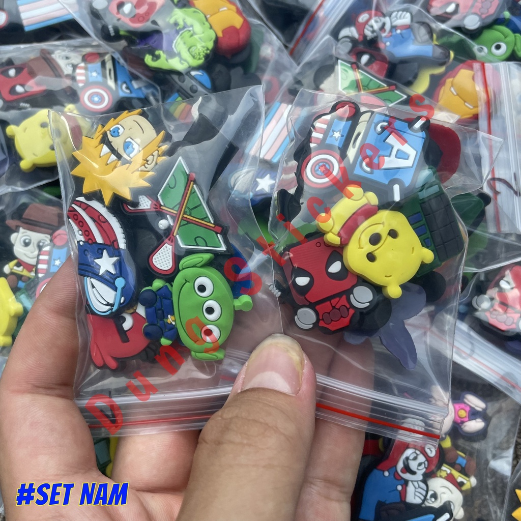 Sticker - Jibbitz - Nút gắn dép sục hình 2D