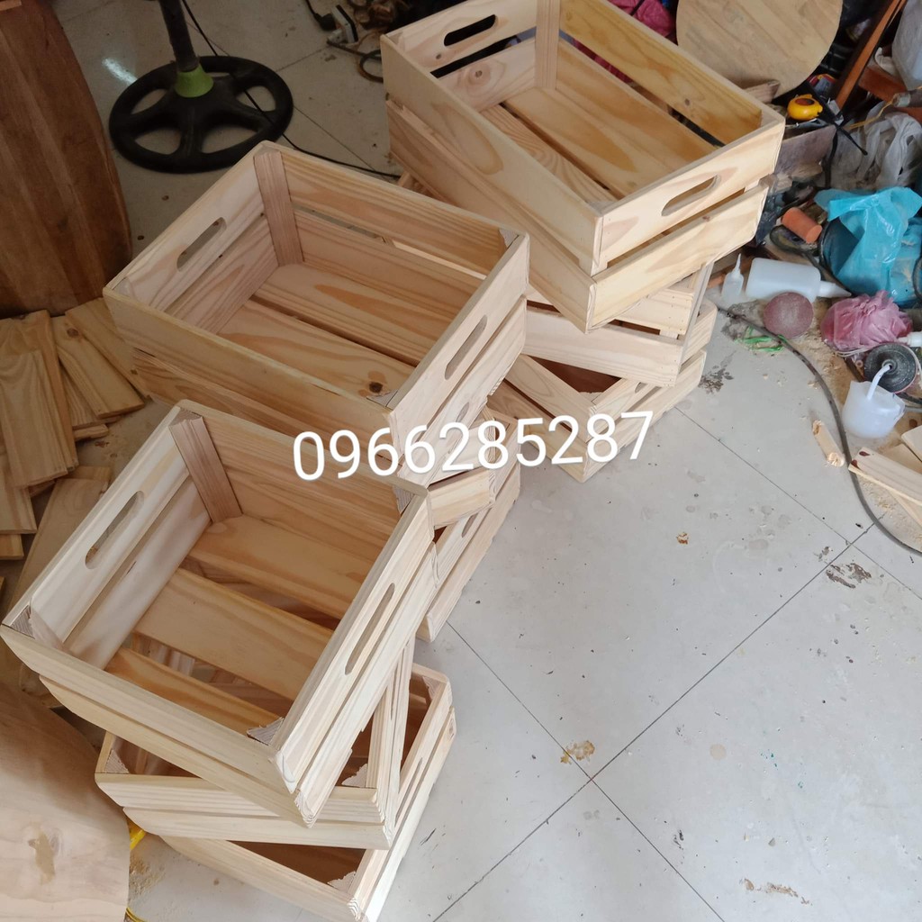 Kệ gỗ Pallet, Thùng gỗ Pallet trang trí, trồng hoa, rau, ...