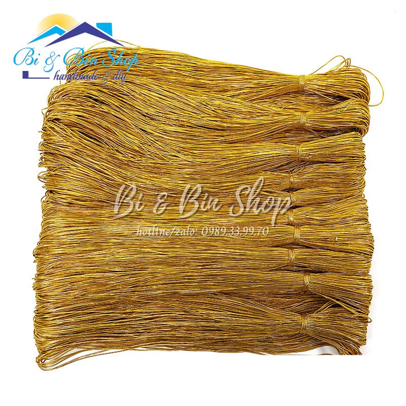 Bó 300g Dây Thun Kim Tuyến 1,5mm May Trang Phục, Làm Phụ Kiện Thời Trang, Làm Dây Treo Thẻ Các Loại