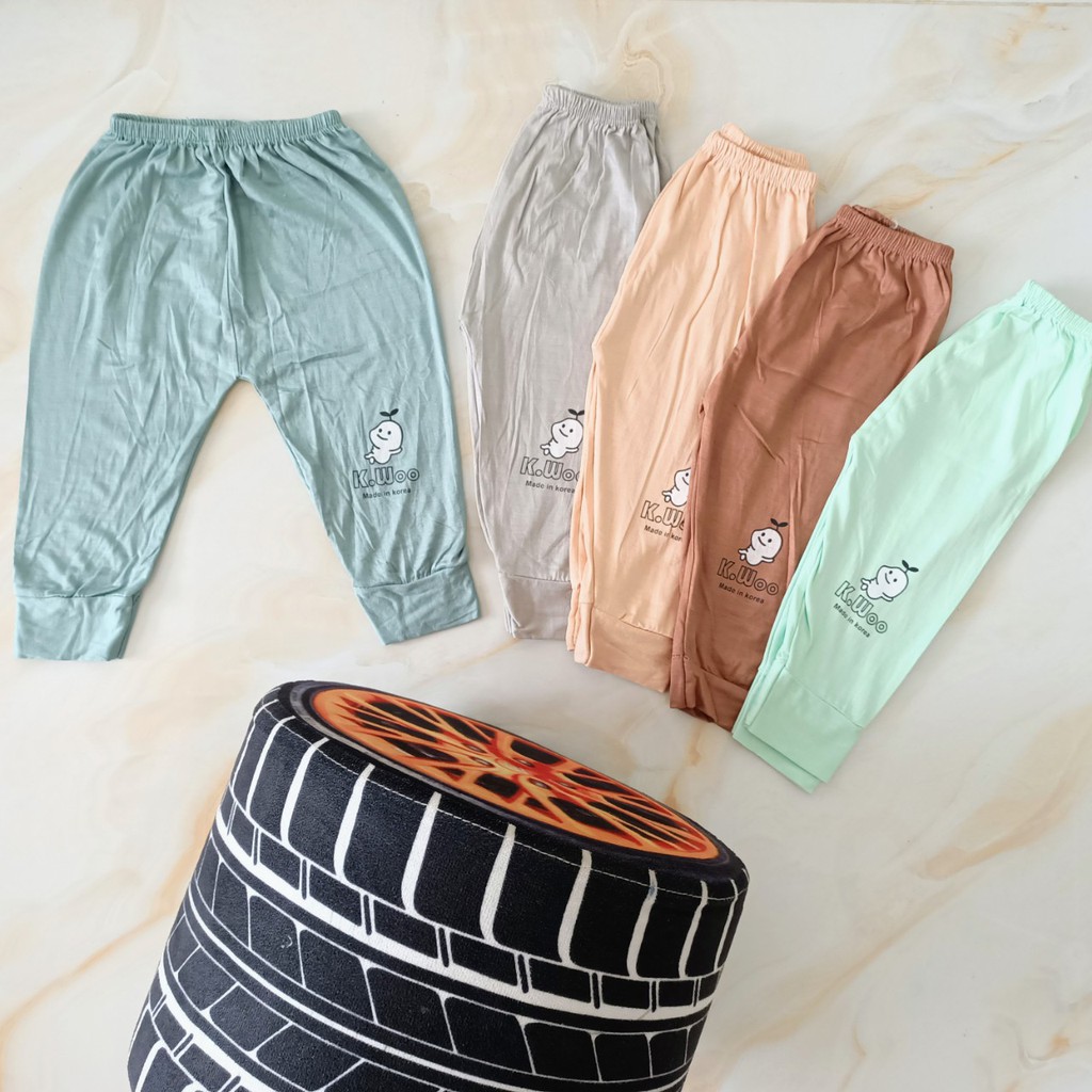 Quần Dài Quần Chục Thun Lạnh K.WOO Cho Bé Trai Bé Gái Sơ Sinh - Quần Chục Lẻ Thun Lạnh Cho Bé 3-13KG