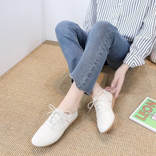 Giày oxford nữ đế bằng mềm da PU