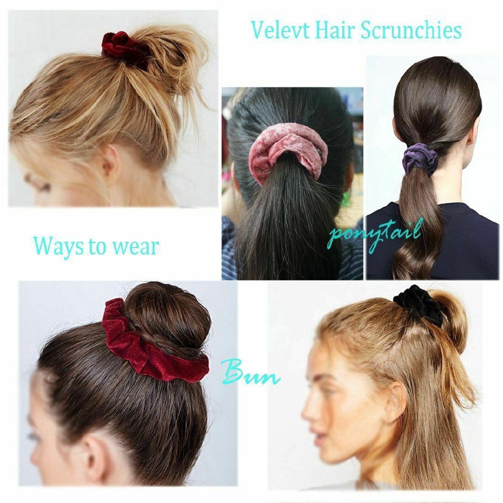 5/10/20 Pcs Women Velvet Bobble Band Scrunchie Elastic Ponytail Holder Hair Ties Rope