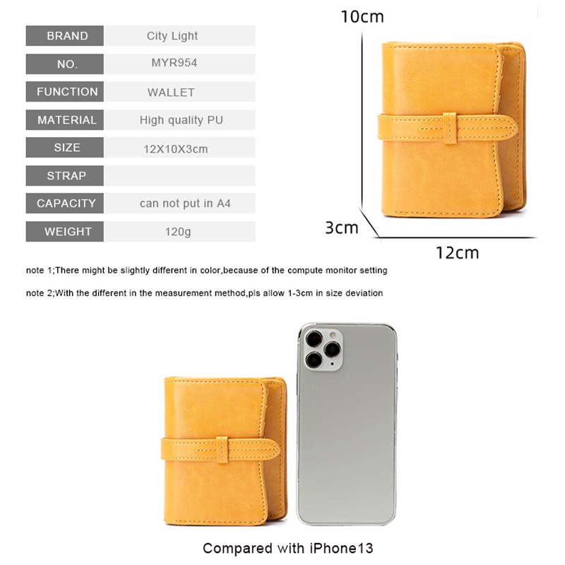 Ví Ngắn Đựng Thẻ Có Khóa Kéo Thời Trang Cho Nữ