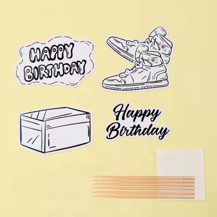 phụ kiện trang trí bánh phi hành gia [FREESHIP❤️] tổng hợp set cắm chủ đề phi hành gia không gian