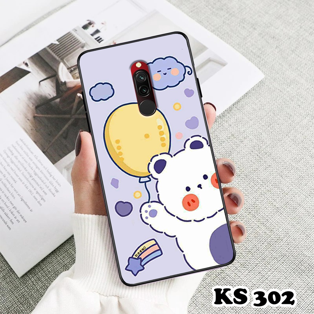 Ốp lưng Xiaomi Redmi 7 - Redmi 7A - Redmi 8 - Redmi 8A - Ốp in hình gấu &amp; thỏ đang yêu - lưng nhám viền TPU cao cấp