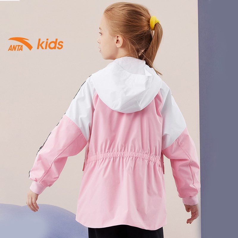 Áo khoác thời trang bé gái Anta Kids 362138641 chất liệu cao cấp chống nước, cản gió