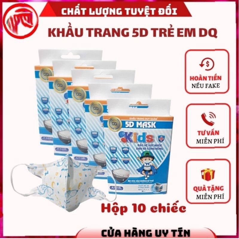 [BÉ 2-10 TUỔI ] Khẩu Trang 5D Kids Trẻ Em Mask Duy Quân Họa Tiết