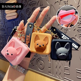 Dễ thương móc khóa hình chó bull đáng yêu