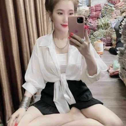 Áo sơ mi vôn CE tay lỡ vải đẹp mát có đủ màu