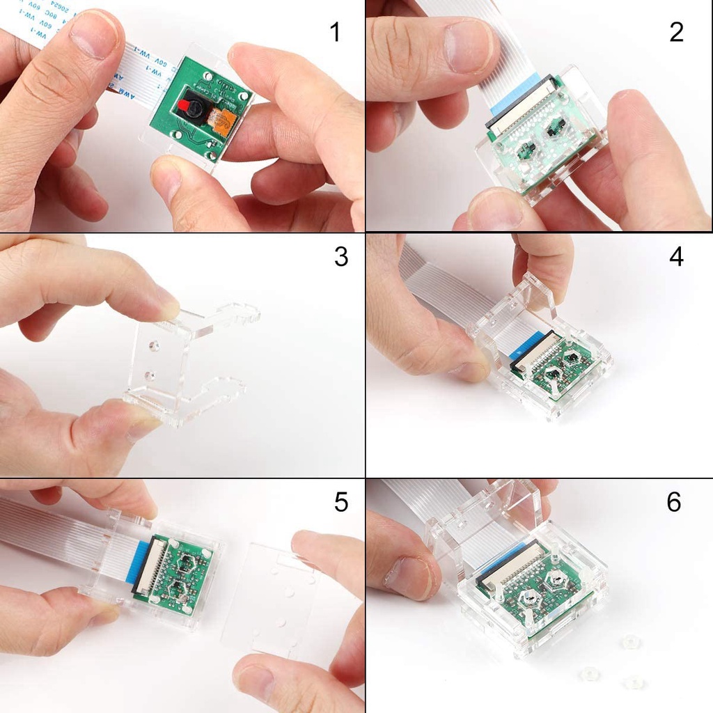Camera 5mp 1080p có khung Đỡ Cho Raspberry Pi 4 / 3b + / 3b / 2b / Zero D4Vn