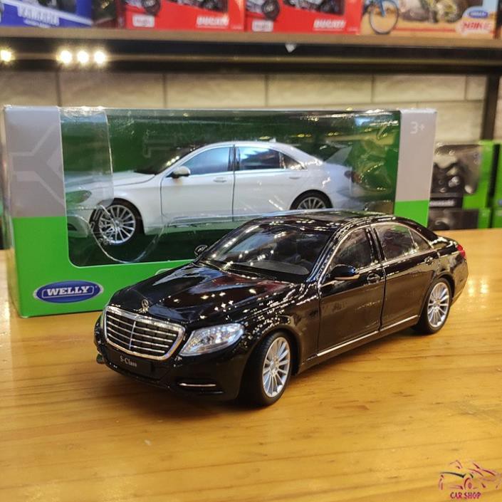 Xe Mô Hình - Mô hình xe Sắt Mercedes-Benz S500 Welly FX tỉ lệ 1:24 màu đen