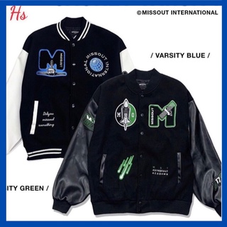 Áo Khoác Bomber Jacket Varsity Cardigan Missout Họa Tiết Thêu Chất Đẹp - Áo Bomber Nam Nữ Hót Trend - kameco