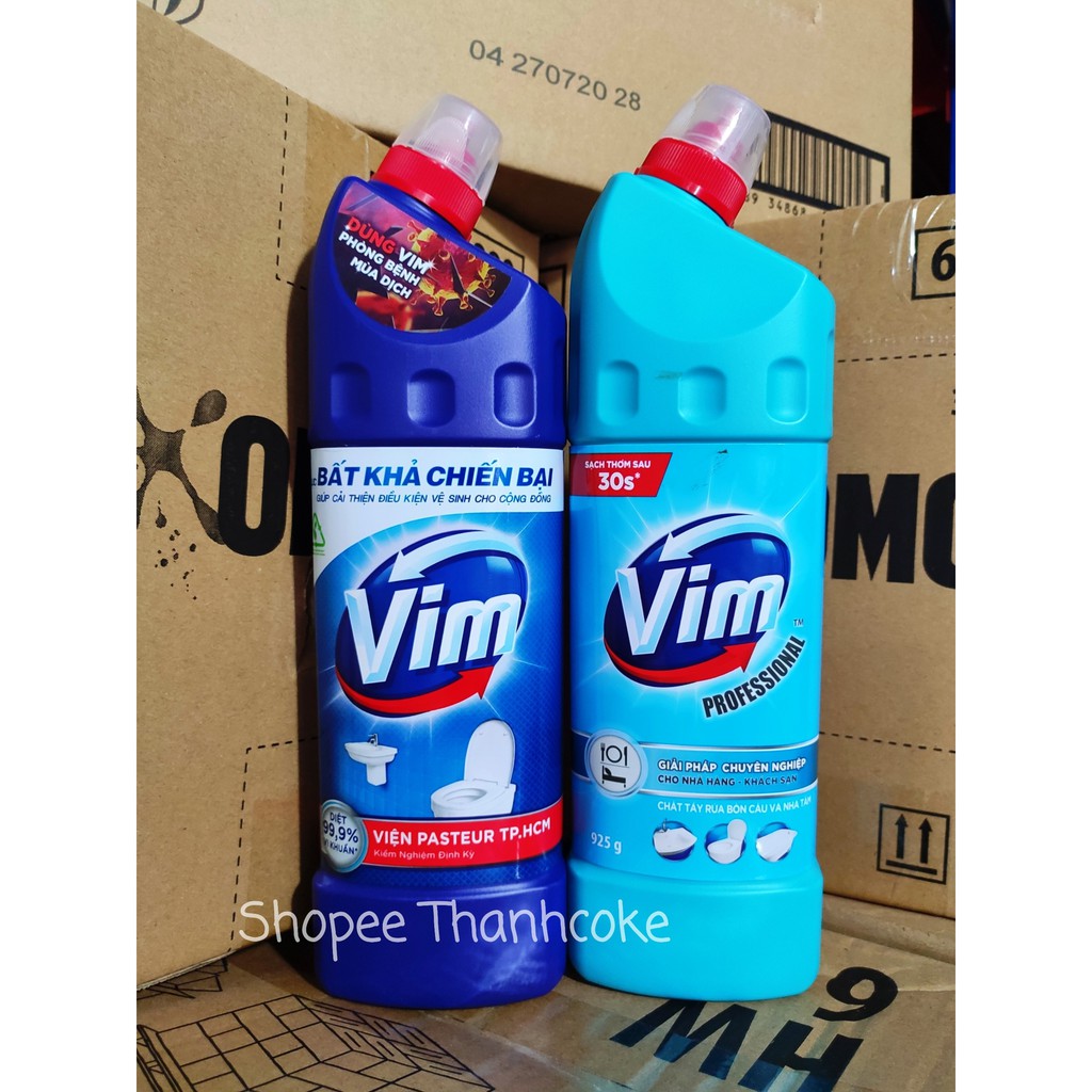 VIM Nước tâỷ bồn cầu toilet tím 900 ml 900ml Vim Chuyên Dụng 925 g 925g