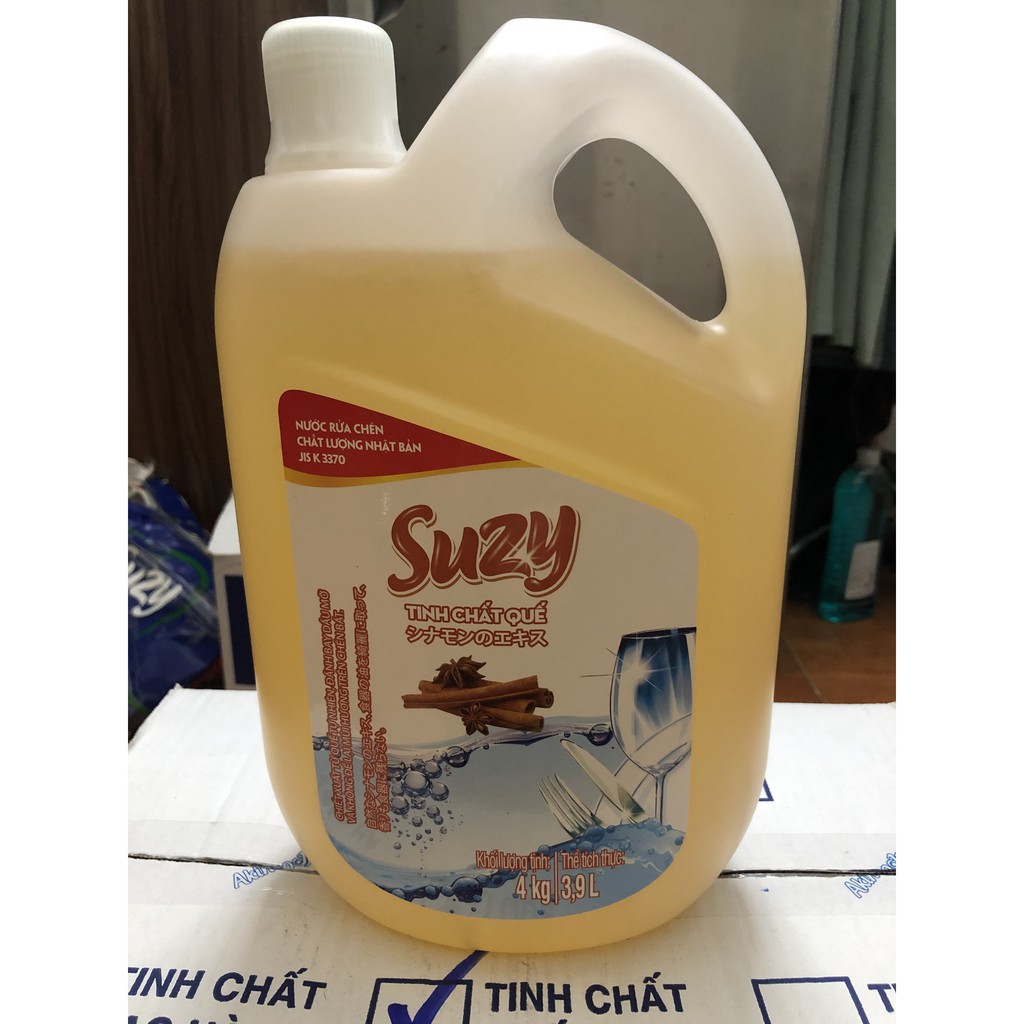 Nước Rửa Chén, Nước Rửa Bát Suzy Hương Quế 4kg