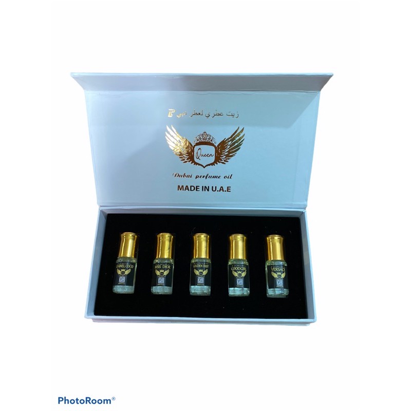 Hộp 5 chai tinh dầu nước hoa dubai dạng lăn chính hãng