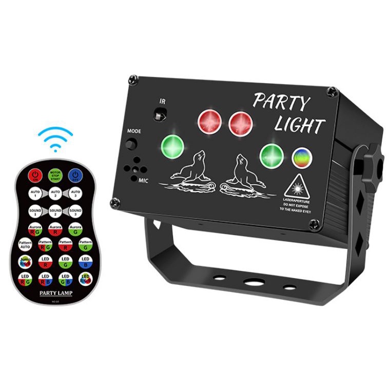 Đèn LED laser sân khấu 5 mắt ánh sáng LAZE kết hợp hiệu ứng 3D xoay chiều