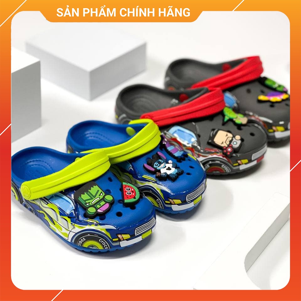 Giày Dép Cross Trẻ Em Car Band CGK Chính Hãng Size 24 - 35 - Tặng 6 Jibbizt - Sấu Vui Vẻ