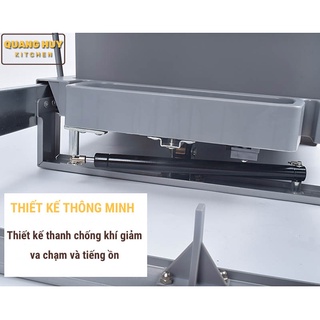 Thùng rác âm tủ bếp nhấn mở tự động