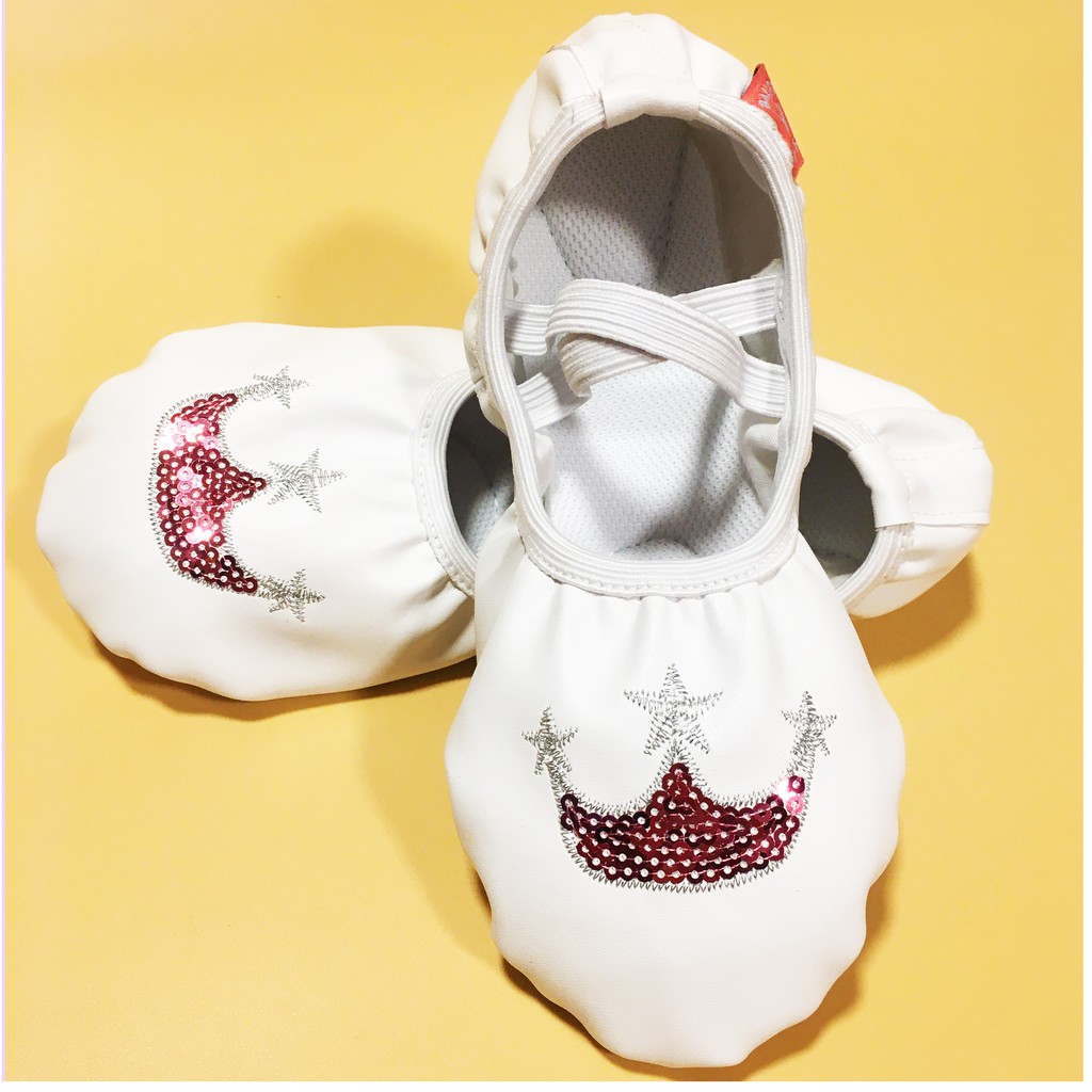 Giày múa Ballet trẻ em | Kiểu giày múa Ballet thêu vương miện