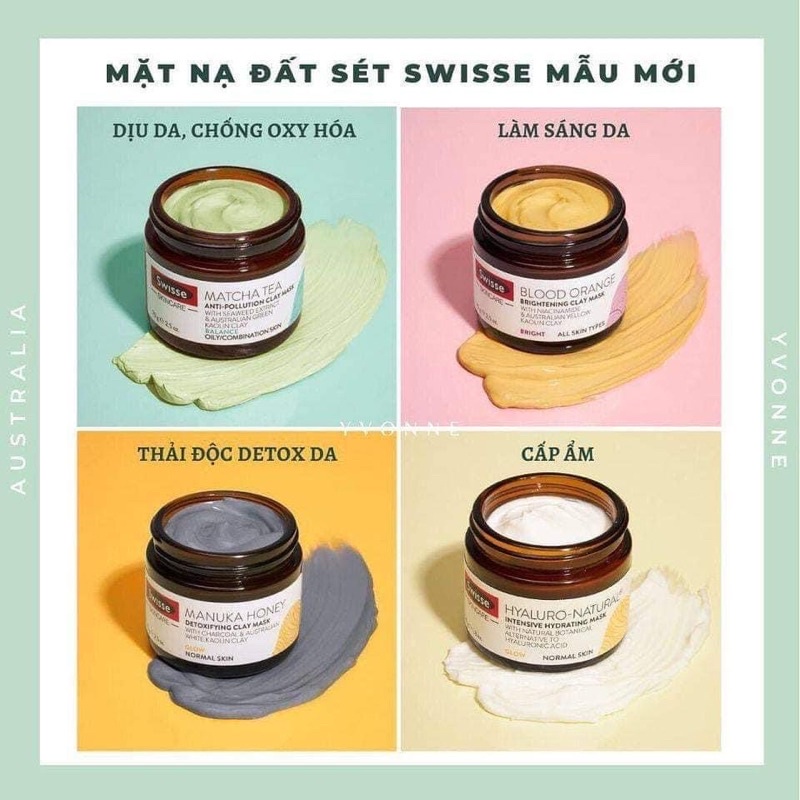 Mặt Nạ Đất Sét 70g - Swisse Clay Mask