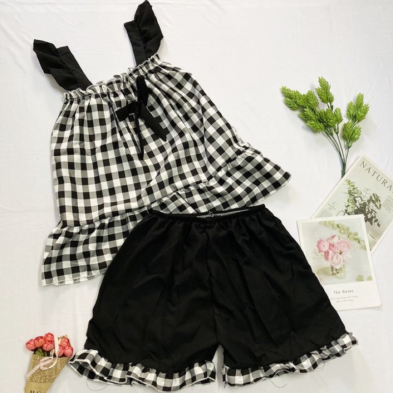 Đồ bộ mặc nhà freesize từ 40-45kg , đồ bộ cho nữ, cho bé gái lớn vải mềm - B06