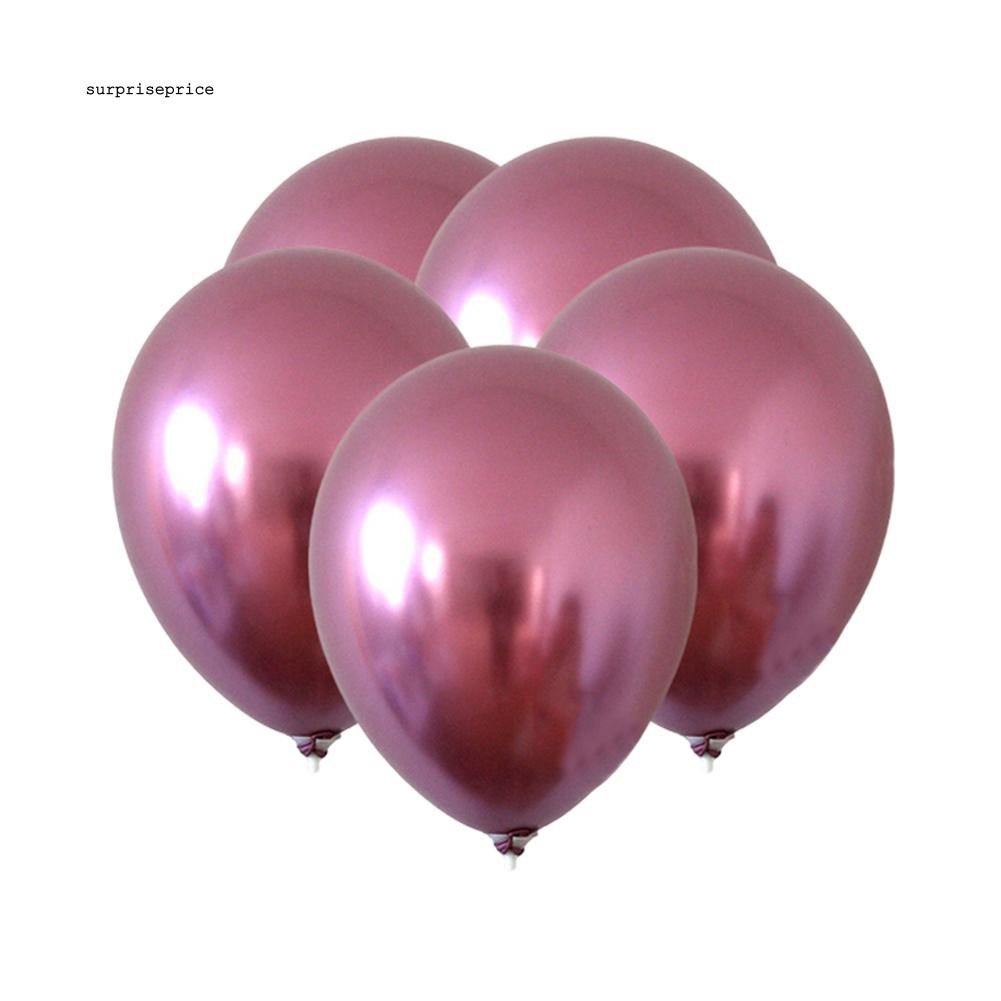 Set 5 bóng bay 12inch ánh kim dùng trang trí tiệc