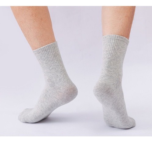 Tất nam cổ cao COMBO 10 ĐÔI vớ nam cotton thoáng mát, khử mùi hiệu quả TAT03