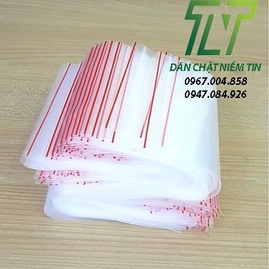 1KG Túi Zip Viền Đỏ Zip chỉ đỏ dùng để đựng thuốc, nước mắm, phụ kiện, thực phẩm;