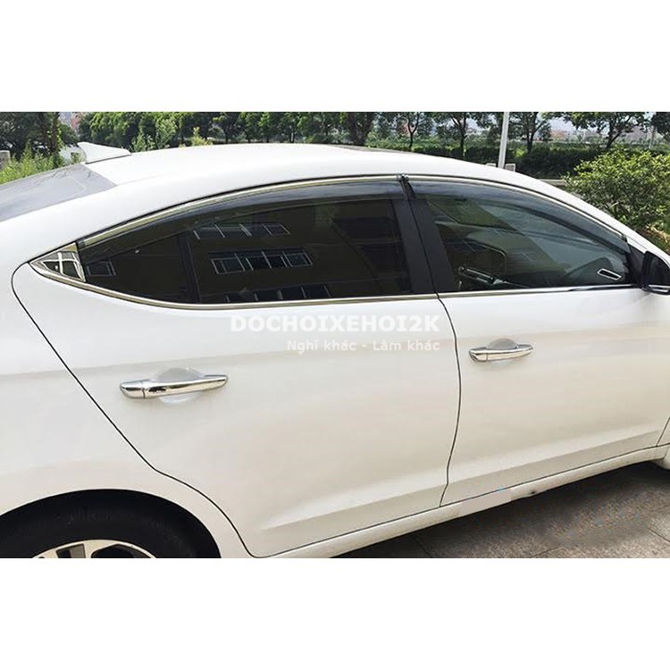 vè mưa chỉ mạ mazda 2 2015 - 2021 hàng cao cấp  ( chỉ viền inox )
