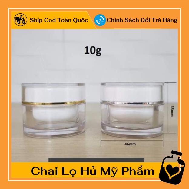 [TOP GIÁ RẺ] Hũ chiết mỹ phẩm tròn 5g, 10g đựng kem face, phụ kiện du lịch