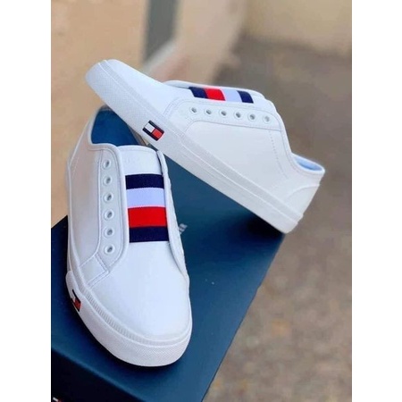 SĂN SALE HÃNG GIÀY SLIP ON TOMMY TRẮNG SIÊU ĐẸP SIZE 9US - 40VN