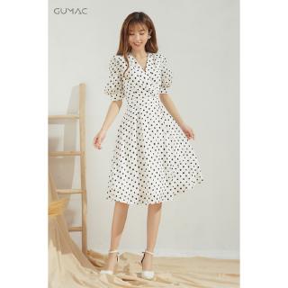 Đầm bi tay phồng DA644 GUMAC