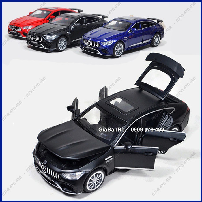 XE MÔ HÌNH KIM LOẠI - MERCEDES GT3 TỈ LỆ 1:32 - MỞ 4 CỬA - 9809