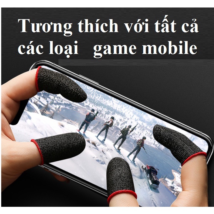 Bao tay chơi game Finger Tips sợi bạc 24 kim , Găng tay chơi game Pubg , Liên Quân Mobile  , Free Fire siêu nhạy