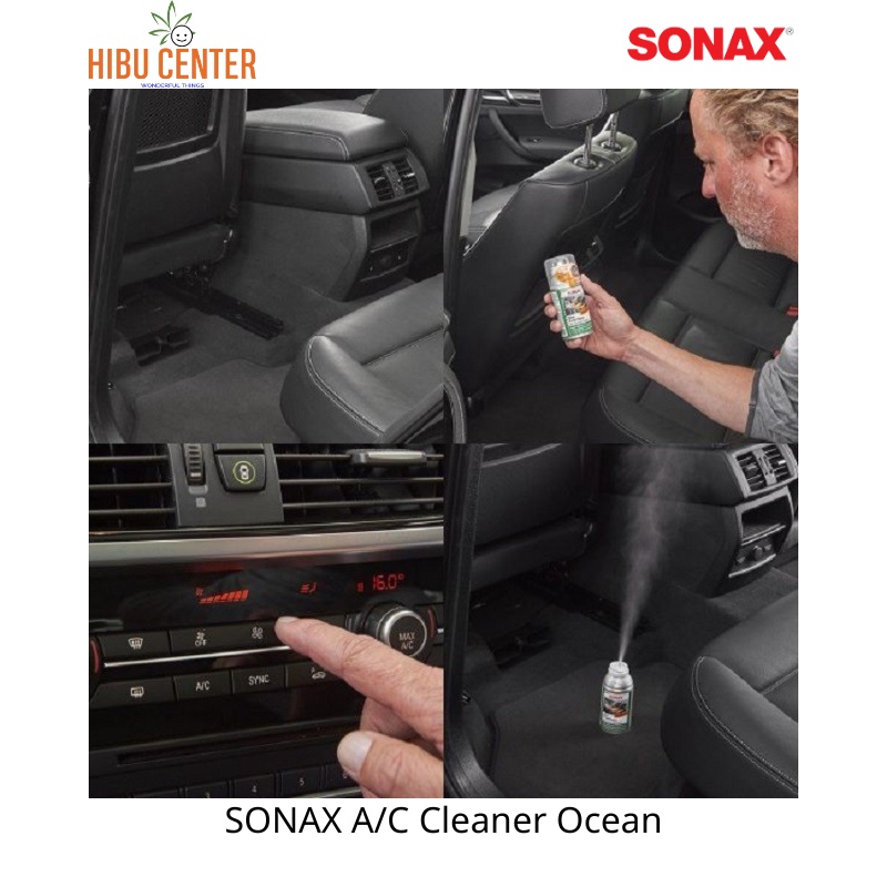 Khử Mùi Điều Hòa Ôtô Dạng Hơi SONAX Car A/C Cleaner Ocean-fresh 100ml 323600