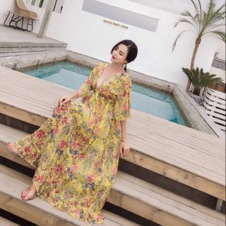 Đầm voan hoa nhí chọn live