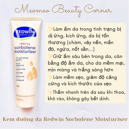 Kem dưỡng da Redwin Sorbolene Moisturies