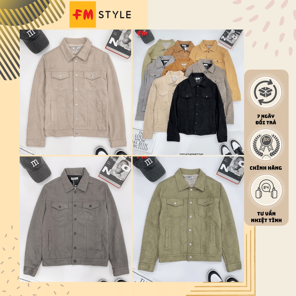 Áo khoác nam da lộn form rộng | Áo khoác nam đẹp Hàn Quốc được yêu thích nhất năm 2021 | Fmstyle Sho