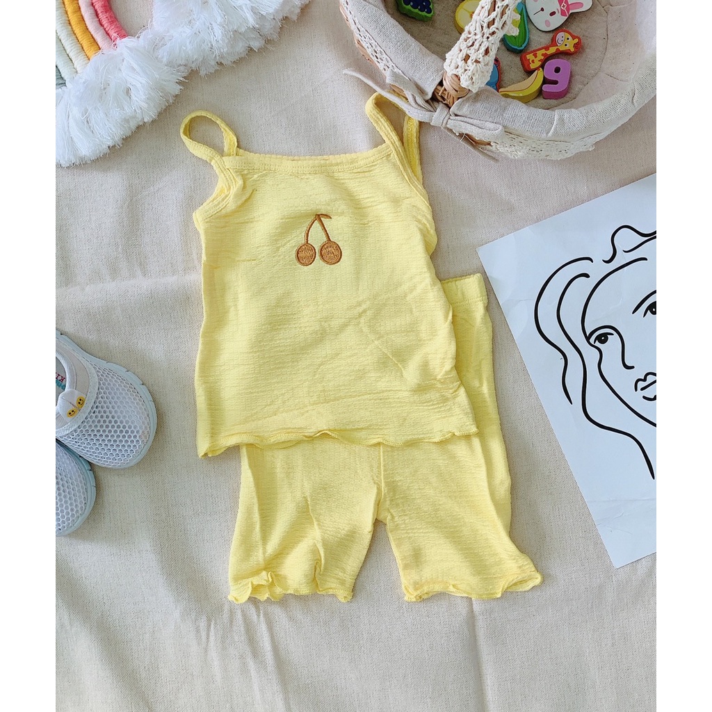 Lyvyshop - Bộ dây thêu Cherry siêu dễ thương cho bé 07-22kg