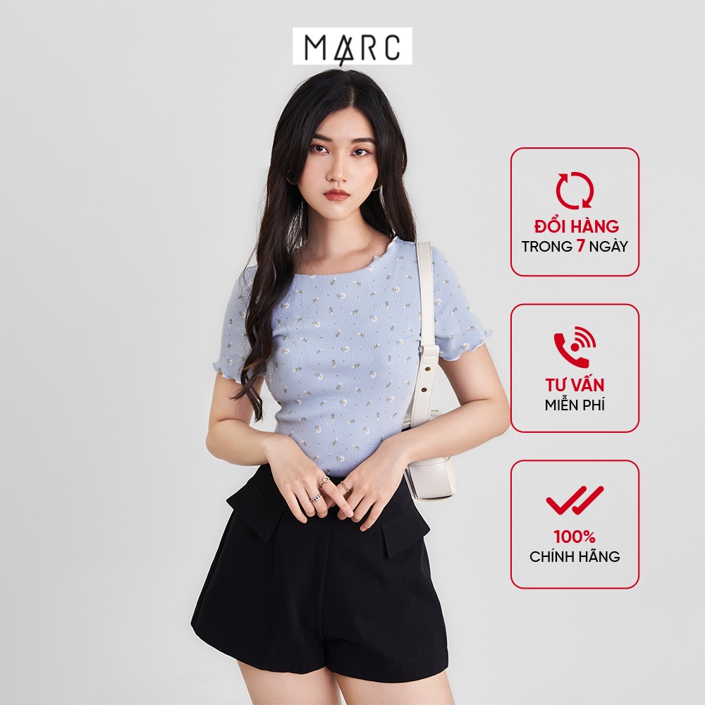 Áo thun nữ MARC FASHION họa tiết hoa viền chỉ màu FATN0701 | BigBuy360 - bigbuy360.vn