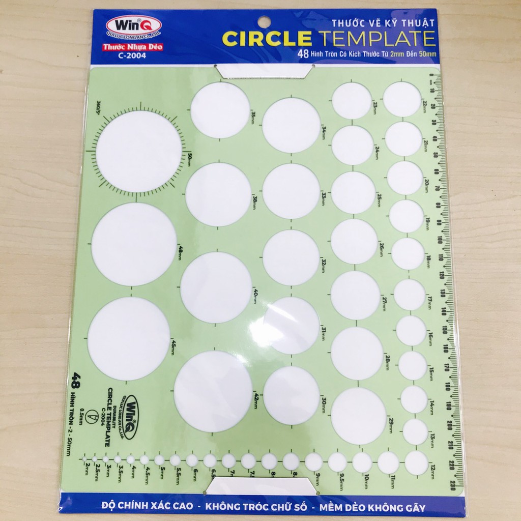 Thước vẽ kỹ thuật, Thước tròn, Circle Template Ruler C-2004