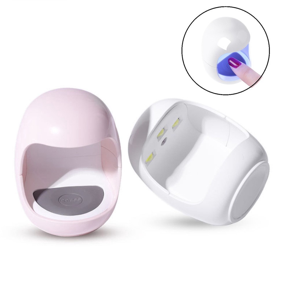 Đèn LED UV Sấy Khô Móng Tay Mini 3W Giao Diện USB Hình Quả Trứng Thông Minh