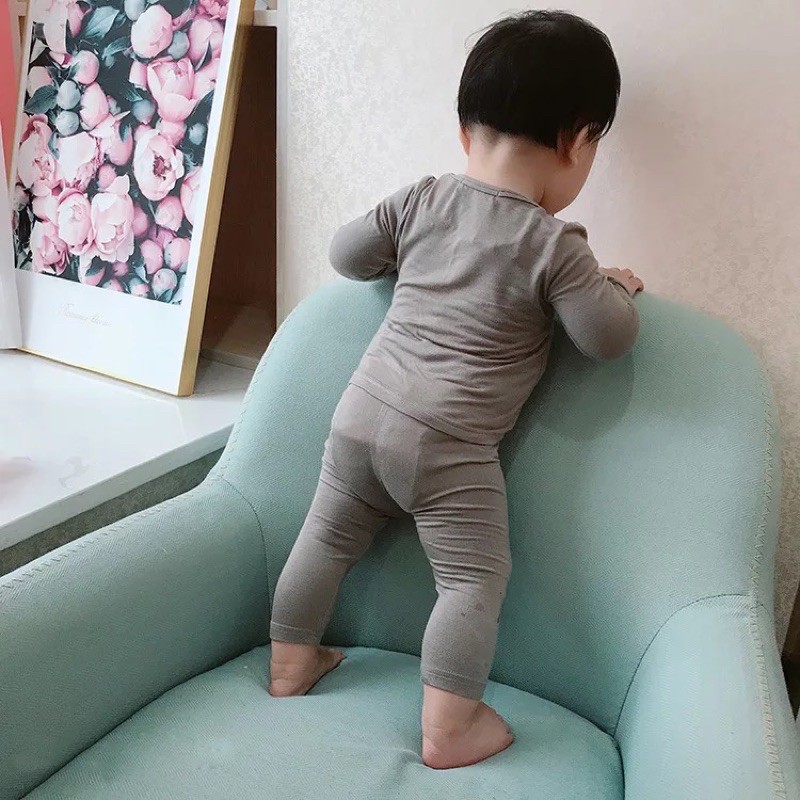 Bộ dài tay thun lạnh Petit Minkymom cạp cao chuẩn